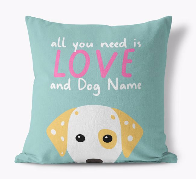 All You Need Is Love: Personalised {breedFullName} Canvas Cushion